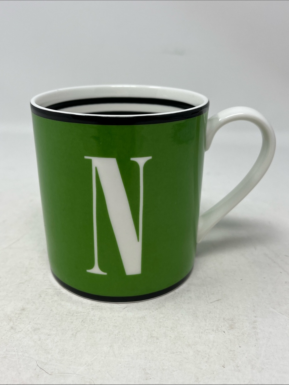 KATE SPADE New York LENOX monogram N mug from the "To The Letter" Collection